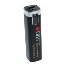 USB mobile battery charger 2600 mAh w/ LED power bank black - DBS